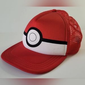 Pokemon Red Pokeball Snapback Youth Trucker Hat 2016